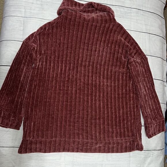 Joyfolie MIA Joy Pink Rose Mauve Chenille Turtleneck Sweater Girls sz 10 - Picture 3 of 4